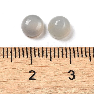 Кабошоны натурального серого лунного камня G-L541-01B-6mm-1