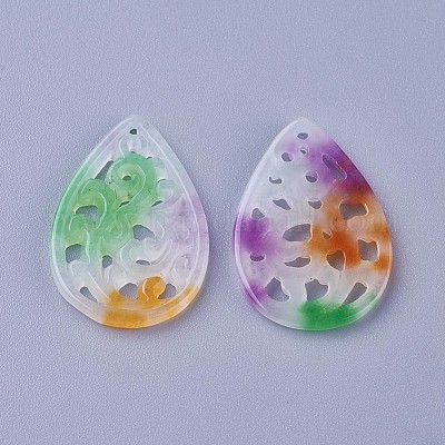 Резные натуральные белые нефритовые подвески&nbsp;G-L495-42D-1