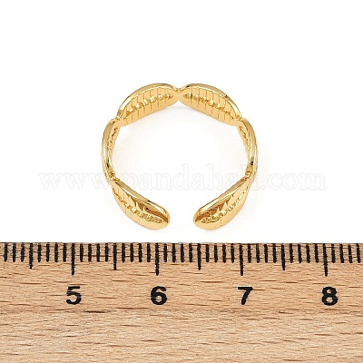 Латунные регулируемые манжеты для женщин RJEW-B132-02A-G-1