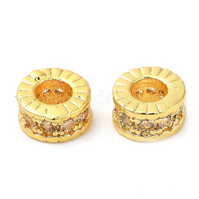 Стойки обшивки латунь микро проложить кубического циркония бусы KK-A186-03B-G-1