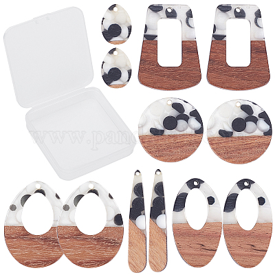 Подвески из смолы и ореха RESI-SC0001-45-1