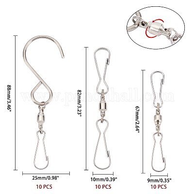 Wholesale CHGCRAFT 30 Pcs Stainless Steel Spinning Dual Clip