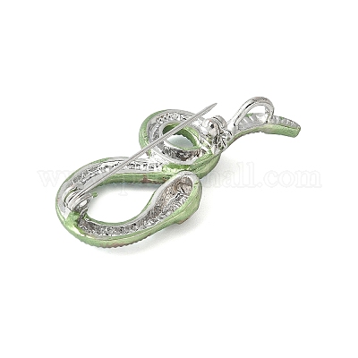 Broche Vintage Serpent Avec Strass En Alliage Doré - Occasion, Bon état Général