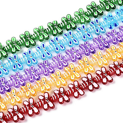 Эмалевые бусины ручной работы в технике лэмпворк LAMP-T023-26M-1