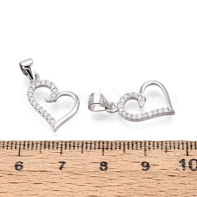 925 подвеска из стерлингового серебра с прозрачным микропаве и цирконием&nbsp;STER-T008-82P-1