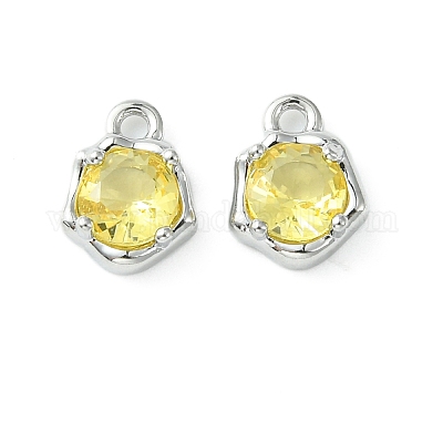 Латунные микро проложить кубического циркония подвески KK-L208-10P-04-1