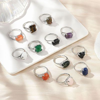 Природные и синтетические Gemstone кольца G-T017-01-1