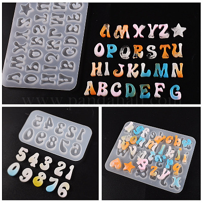 Alphabet silicone mold - Silicone molds for resin