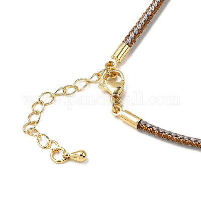 Изготовление ожерелья из плетеного нейлонового шнура толщиной 2.5 мм FIND-G095-01G-03-1