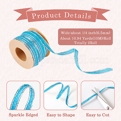 10м блестящая джутовая лента OCOR-TAC0034-12D-1