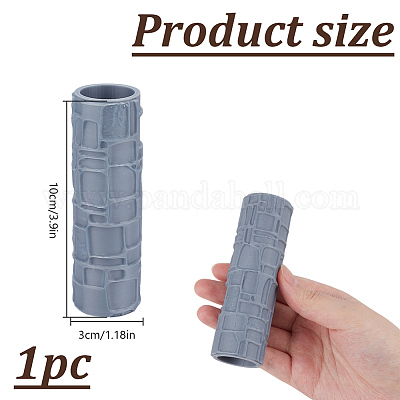Пластиковая ручка валик для нанесения текстуры на глину DIY-WH0699-88C-1