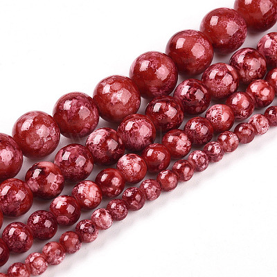 Выпечка окрашенные стеклянные бусины пряди X1-DGLA-N003-6mm-A02-1