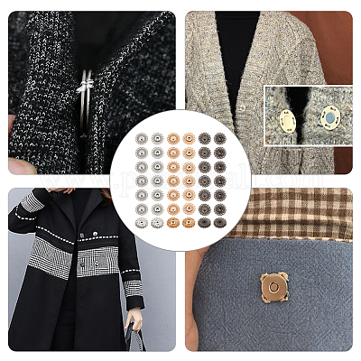 24 комплект кнопок из цинкового сплава 3 цветов FIND-NB0003-68-1