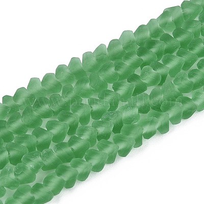 Матовые прозрачные стеклянные бусины GLAA-N016-4mm-27-1