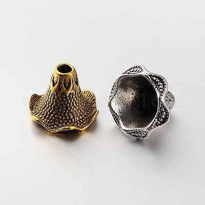 6 -petal тибетском стиле сплава крышки шарика PALLOY-N0113-05-1