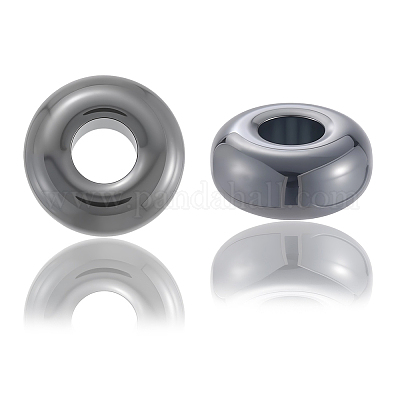 40 шт. синтетические немагнитные гематитовые европейские бусины&nbsp;G-BBC0001-53-1