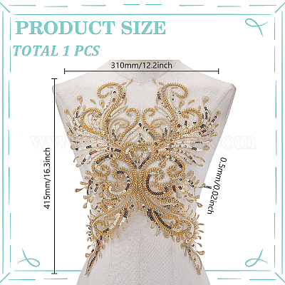Patchs en tissu polyester&nbsp;PATC-WH0022-49A-1