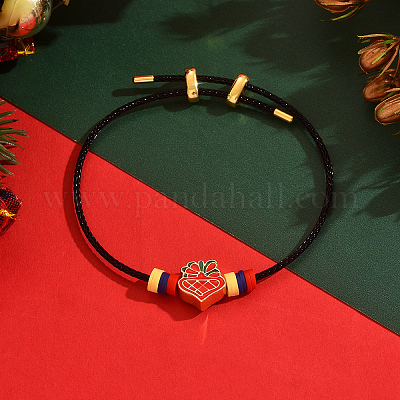 Рождественские регулируемые нейлоновые браслеты-слайдеры EA5840-3-1