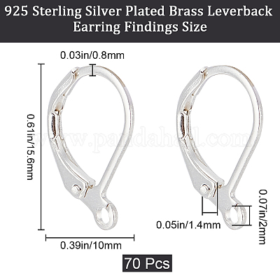 Латунная фурнитура Leverback для серег KK-CN0003-07A-S-1