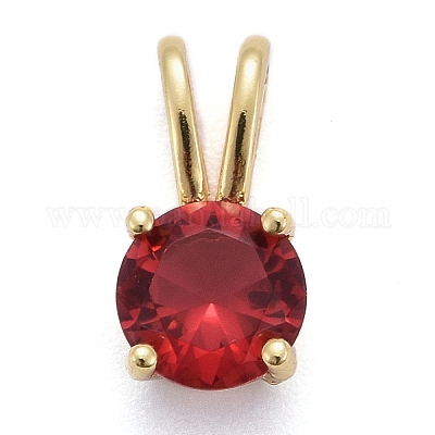 Латунные микро проложить кубического циркония подвески X-KK-P192-04-G02-1