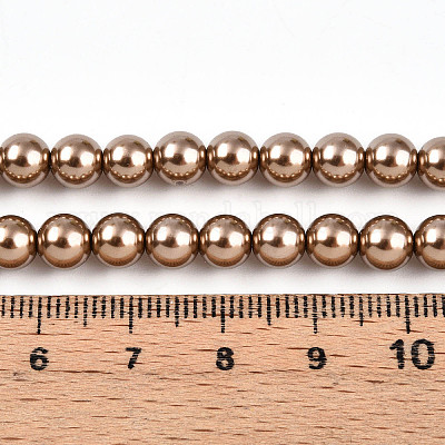 Выпечка из окрашенного перламутрового стекла жемчужные бусинки HY-N002-6mm-A06-1