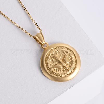 Ожерелья с подвеской в виде голубя мира в европейском стиле из нержавеющей стали для женщин ZA6244-1