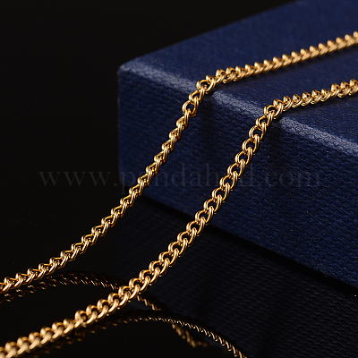 Ионное покрытие (ip) 304 нержавеющая сталь витые цепи панцирные цепи CHS-H007-36G-1