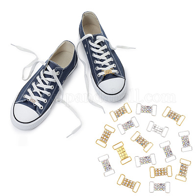 Rhinestone Shoelace Bling Sneakers White / 6