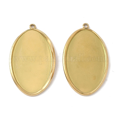 Оправы для подвесок из нержавеющей стали 304 в виде кабошонов STAS-D127-11G-1