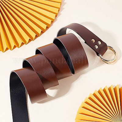 Цепной ремень из искусственной кожи с железной пряжкой с двойным d-образным кольцом AJEW-WH0314-52B-1