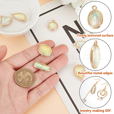 14 шт. 7 стиля подвески из искусственного опала из смолы FIND-GA0004-50-1