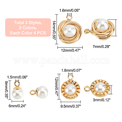 24 шт. 3 стиля 2 цвета подвески из нержавеющей стали 304 STAS-DC0005-55-1