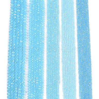 Стеклянные бусины с гальваническим покрытием  EGLA-A044-J2mm-A04-1