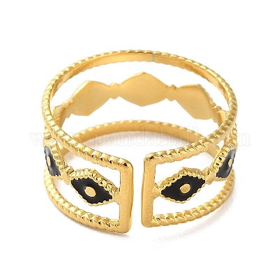 Кольца-манжеты из нержавеющей стали 304 с эмалевым покрытием RJEW-M171-09G-1