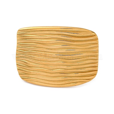 Ионное покрытие (ip) 304 нержавеющая сталь прямоугольные открытые манжетные кольца RJEW-M047-12G-1