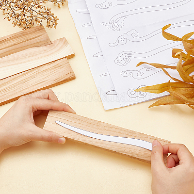 Палочки для волос из персикового дерева MAK-WH0012-01-1