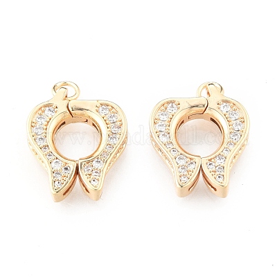 Латунная застежка из прозрачного кубического циркония KK-N232-513-1