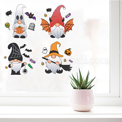 Wholesale GORGECRAFT 8PCS 6.3 Inch Halloween Window Clings Static