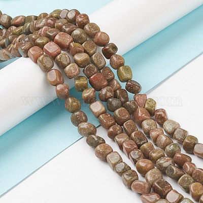 Природные Unakite бисер нитей G-F464-37-1