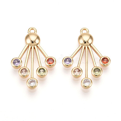 Латунные микро проложить кубического циркония подвески KK-N262-107A-G-1