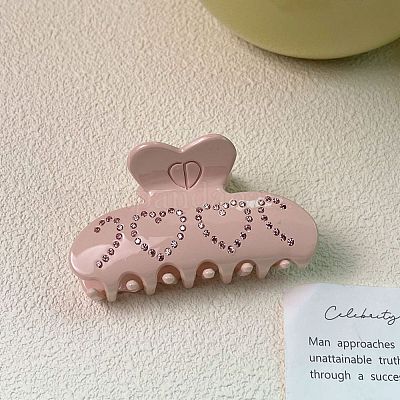 Сверкающая хрустальная заколка для волос с рисунком в виде сердца для элегантных высоких причесок ST1817423-1