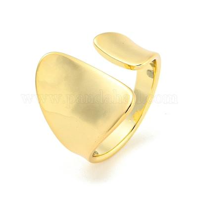 Латунная открытая манжета для женщин AJEW-U003-07G-1