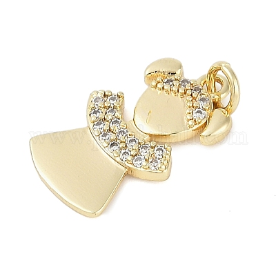 Стойки обшивки латунь микро проложить Циркон подвеску KK-H509-35G-02-1