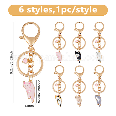6 шт. брелки из эмалированного сплава KEYC-DC00037-1
