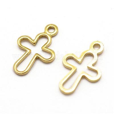 Латунные крошечные крестики&nbsp;KK-J299-12C-1