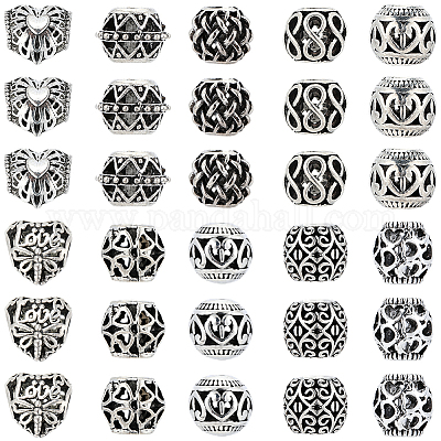 80 stücke 10 stile legierung europäischen perlen&nbsp;FIND-PA0001-14-1