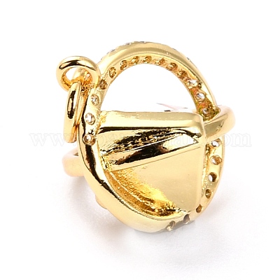 Латунные микро проложить кубического циркония подвески ZIRC-O044-19B-G-1