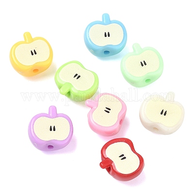 Печатные непрозрачные акриловые бусины&nbsp;RESI-K203-20-1