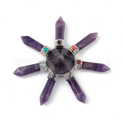 Чакра природный аметист энергетическая башня пирамида G-L524-08P-01-1