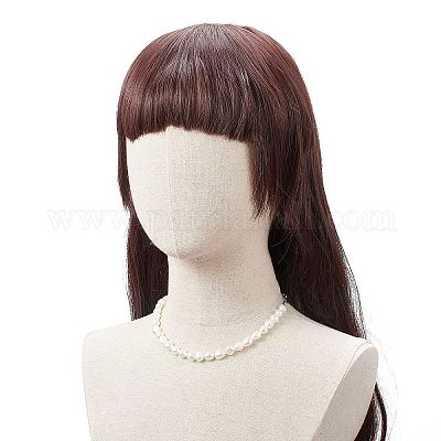 Ожерелье из натурального барочного жемчуга с цепочками-скрепками из нержавеющей стали 304 для женщин NJEW-JN04108-1